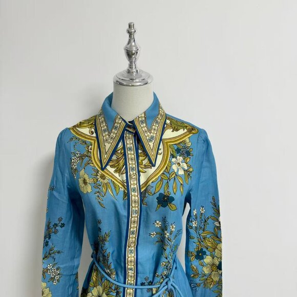 Alemais Cassie Mini Dress in Linen - Picture 6 of 14